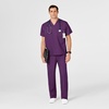 Wink WonderWORK Unisex V-Neck Scrub Top(Eggplant)