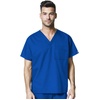 Wink WonderWORK Unisex V-Neck Scrub Top(Galaxy Blue)