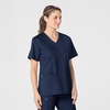 Wink WonderWORK Women’s V-Neck Scrub Top, Navy, 3XL