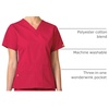 WonderWink Women’s Origins Bravo V-Neck Top(Red)