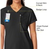 WonderWink Women’s Scrub Top(Black)