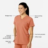 WonderWink Women’s Scrub Top(Terracotta)
