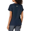 WonderWink Women’s Scrubs Four Way Stretch Sporty V-Neck Top, Navy, Small