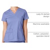 WonderWink Women’s Wonderflex Verity Scrub Top, Ceil Blue, Large