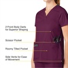 WonderWink Women’s Wonderflex Verity Scrub Top, Wine, Small