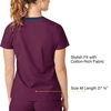 WonderWink Women’s Wonderflex Verity Scrub Top, Wine, Small
