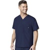 WonderWink unisex-adult Big The Alpha Unisex V-Neck Scrub Top, Navy, 3X-Large