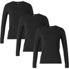 Wink Layers Women’s 3-Pack Essential Layer Long Sleeve(Black)
