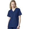 Wink WonderWORK Women’s V-Neck Scrub Top, Navy, 3XL
