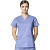 WonderWink Women’s Wonderflex Verity Scrub Top, Ceil Blue, Large