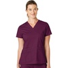 WonderWink Women’s Wonderflex Verity Scrub Top, Wine, Small