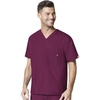 WonderWink unisex-adult Big The Alpha Unisex V-Neck Scrub Top, Wine, 3X-Large