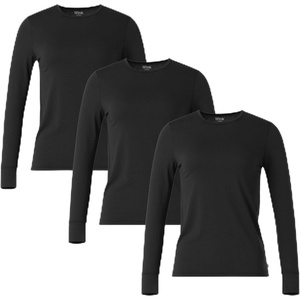 Wink Layers Women’s 3-Pack Essential Layer Long Sleeve(Black)