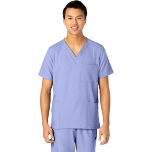 Wink W123 Unisex 4 Pocket Utility Scrub Top(Ceil Blue)