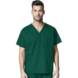 Wink WonderWORK Unisex V-Neck Scrub Top(Hunter)