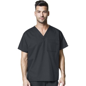 Wink WonderWORK Unisex V-Neck Scrub Top(Pewter)