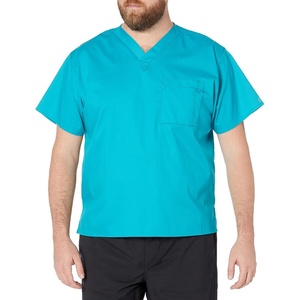 Wink WonderWORK Unisex V-Neck Scrub Top(Teal Blue)