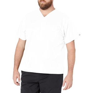 Wink WonderWORK Unisex V-Neck Scrub Top(White)