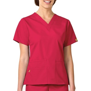 WonderWink Women’s Origins Bravo V-Neck Top(Red)