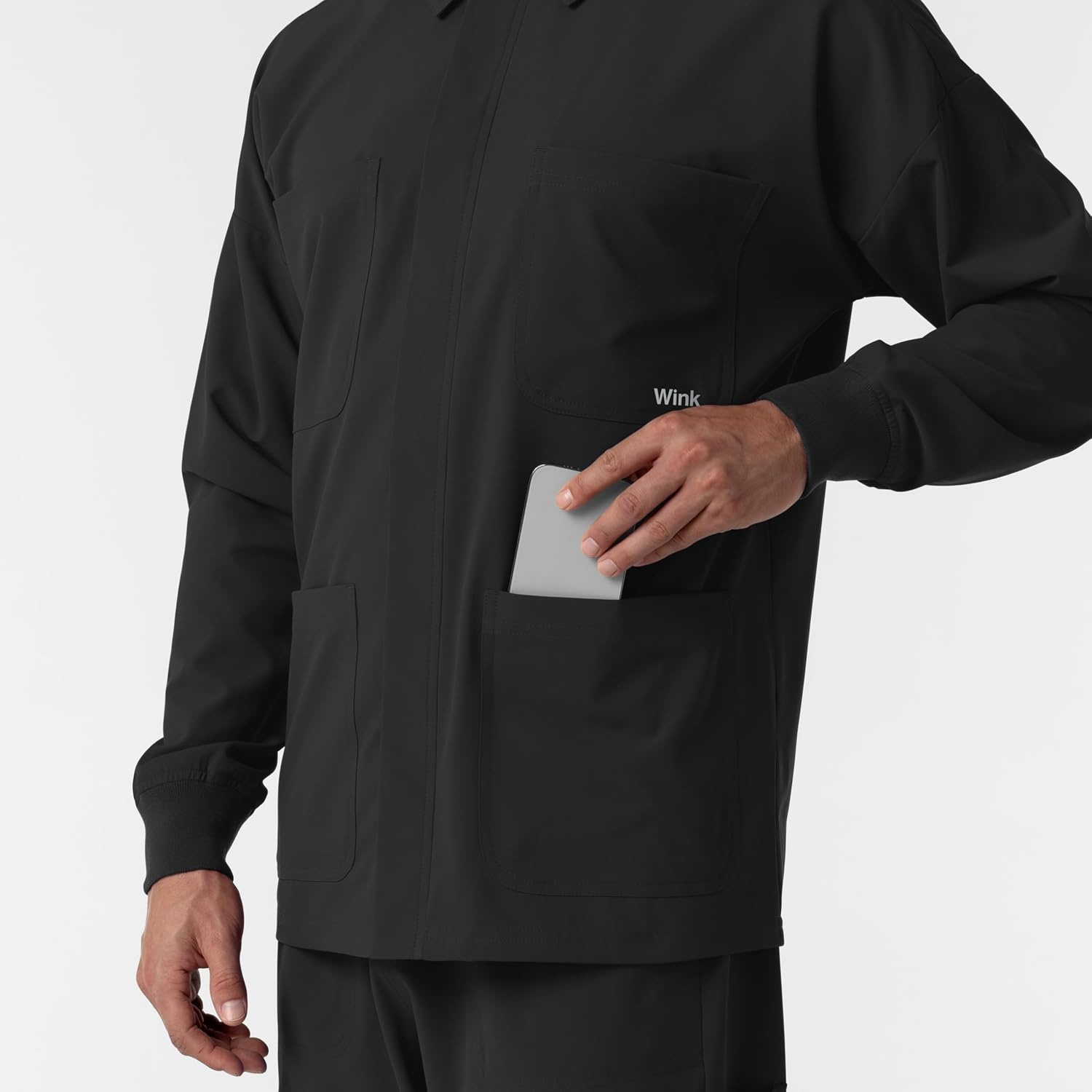 image:imageWINK Boundless Mens Warm Up Scrub JacketBlack