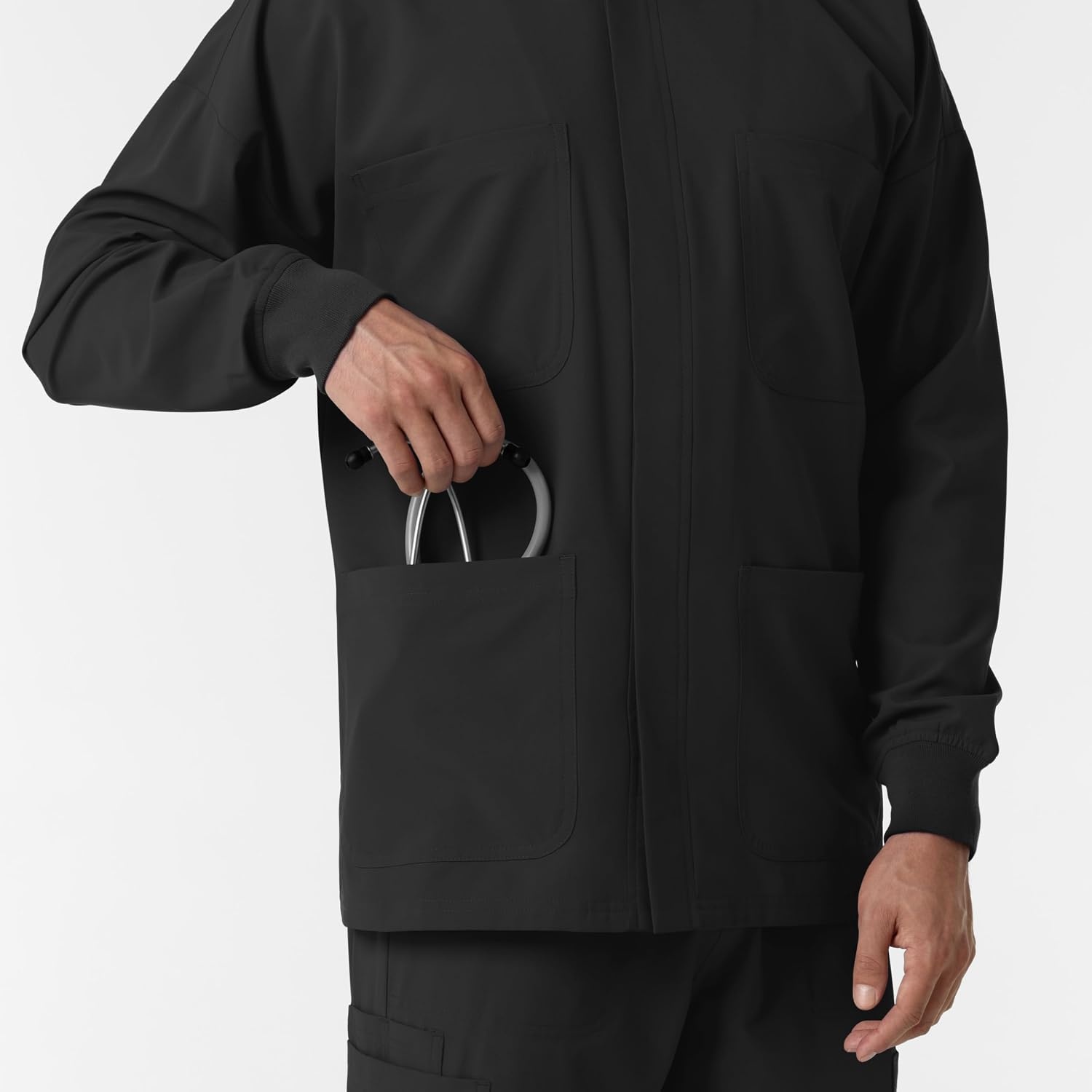 image:imageWINK Boundless Mens Warm Up Scrub JacketBlack