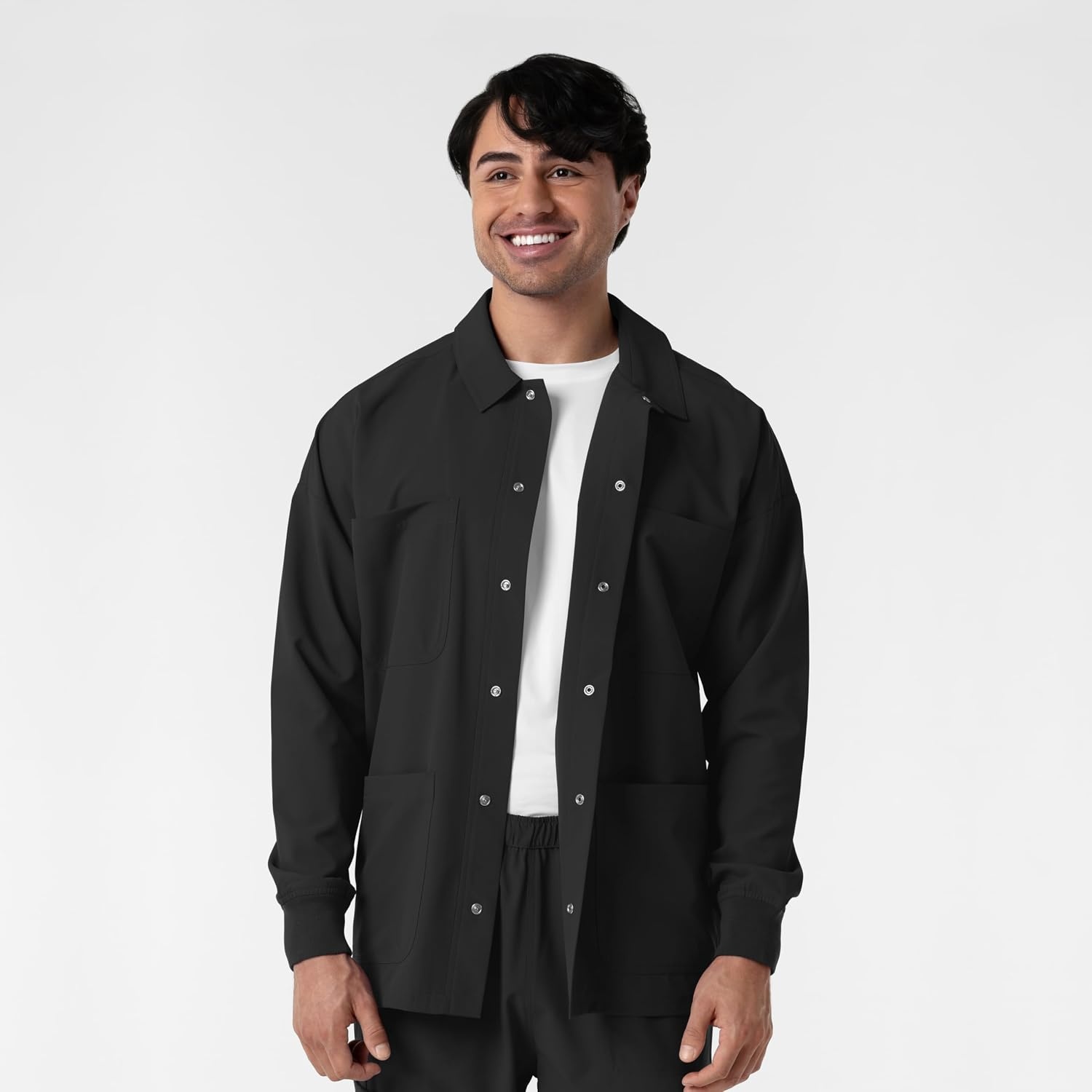 image:imageWINK Boundless Mens Warm Up Scrub JacketBlack
