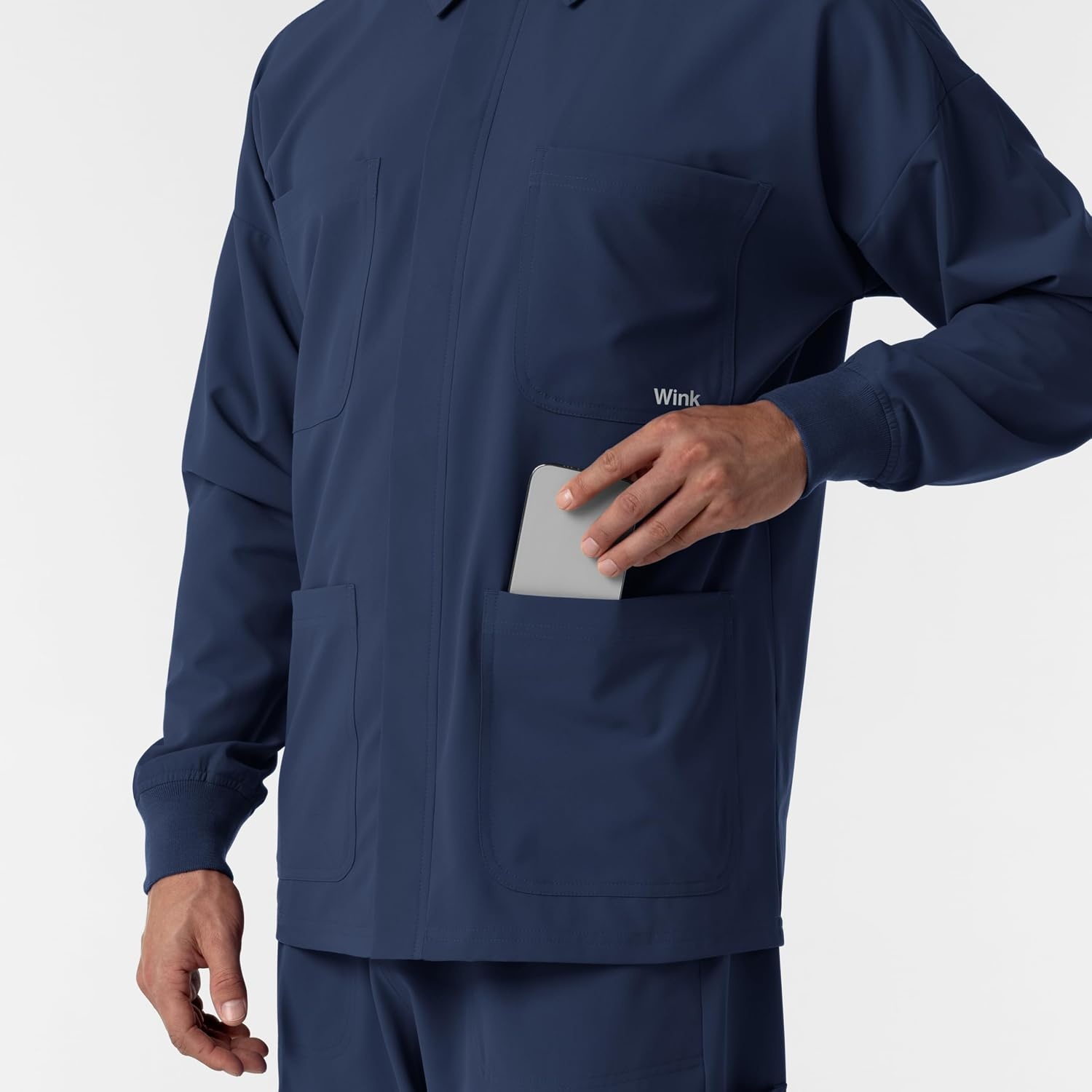 image:imageWINK Boundless Mens Warm Up Scrub JacketNavy