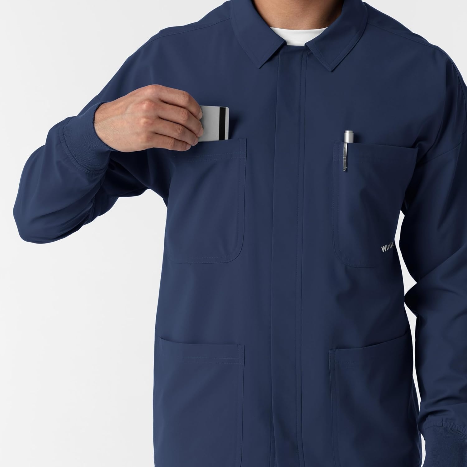 image:imageWINK Boundless Mens Warm Up Scrub JacketNavy