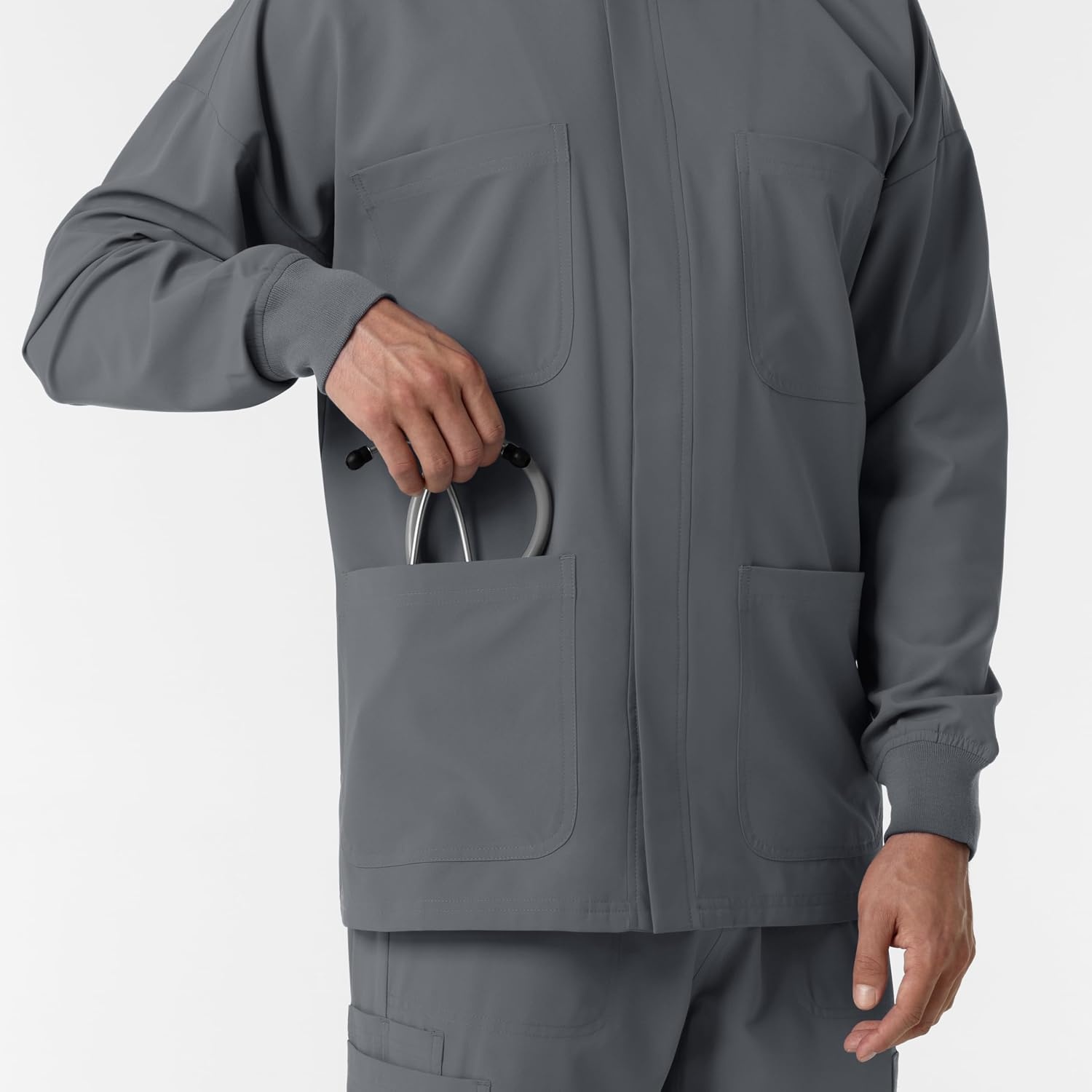 image:imageWINK Boundless Mens Warm Up Scrub JacketPewter