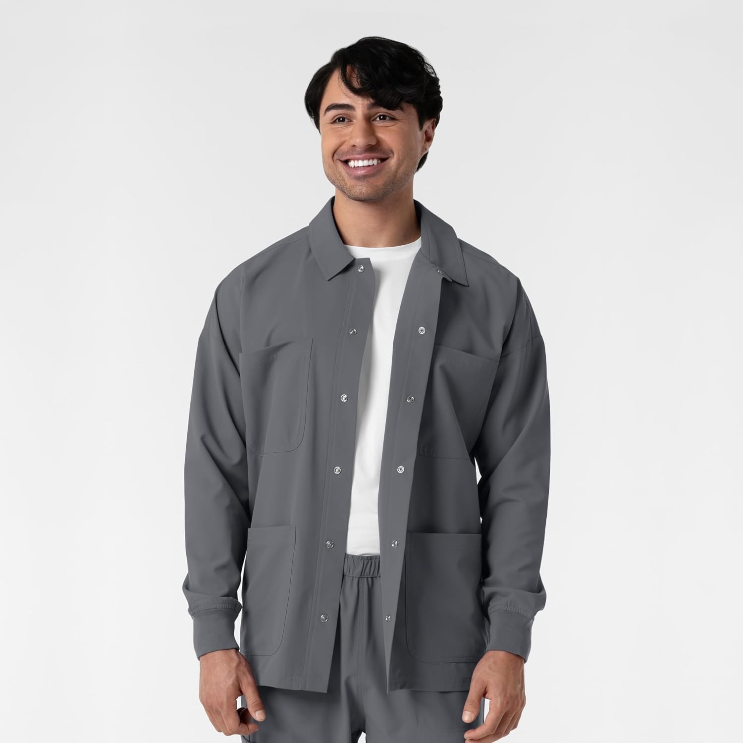 image:imageWINK Boundless Mens Warm Up Scrub JacketPewter
