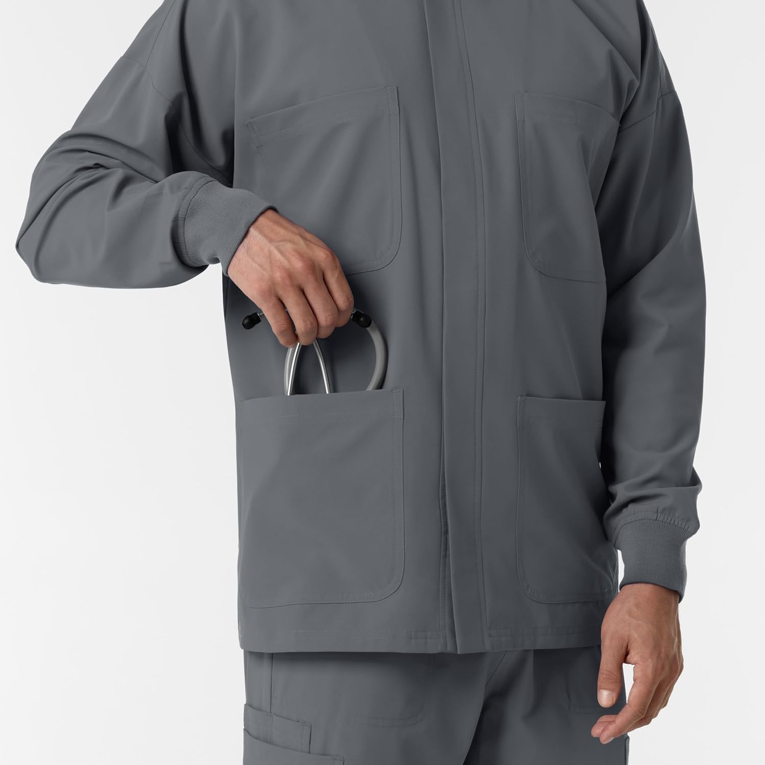 image:imageWINK Boundless Mens Warm Up Scrub JacketPewter