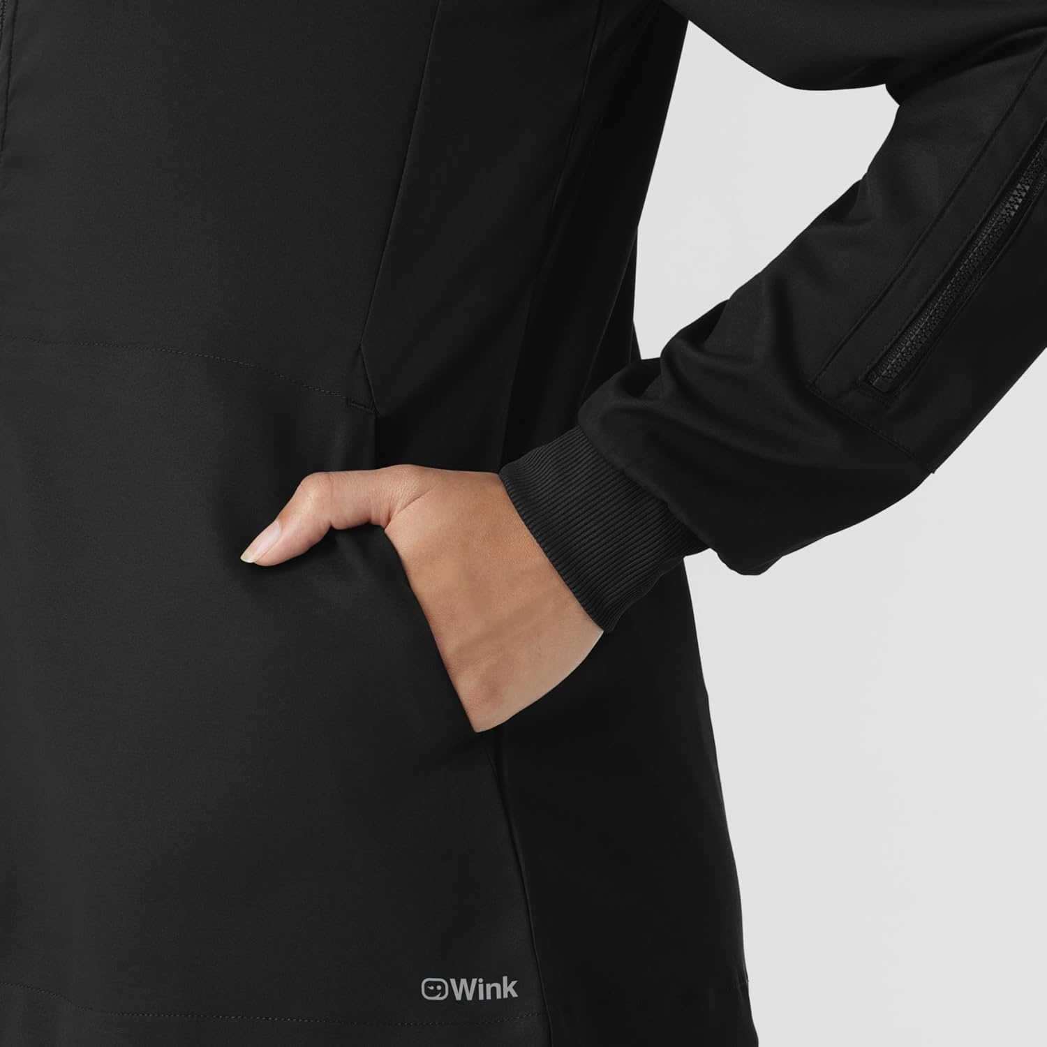 image:imageWINK Boundless Womens Warm Up Scrub JacketBlack