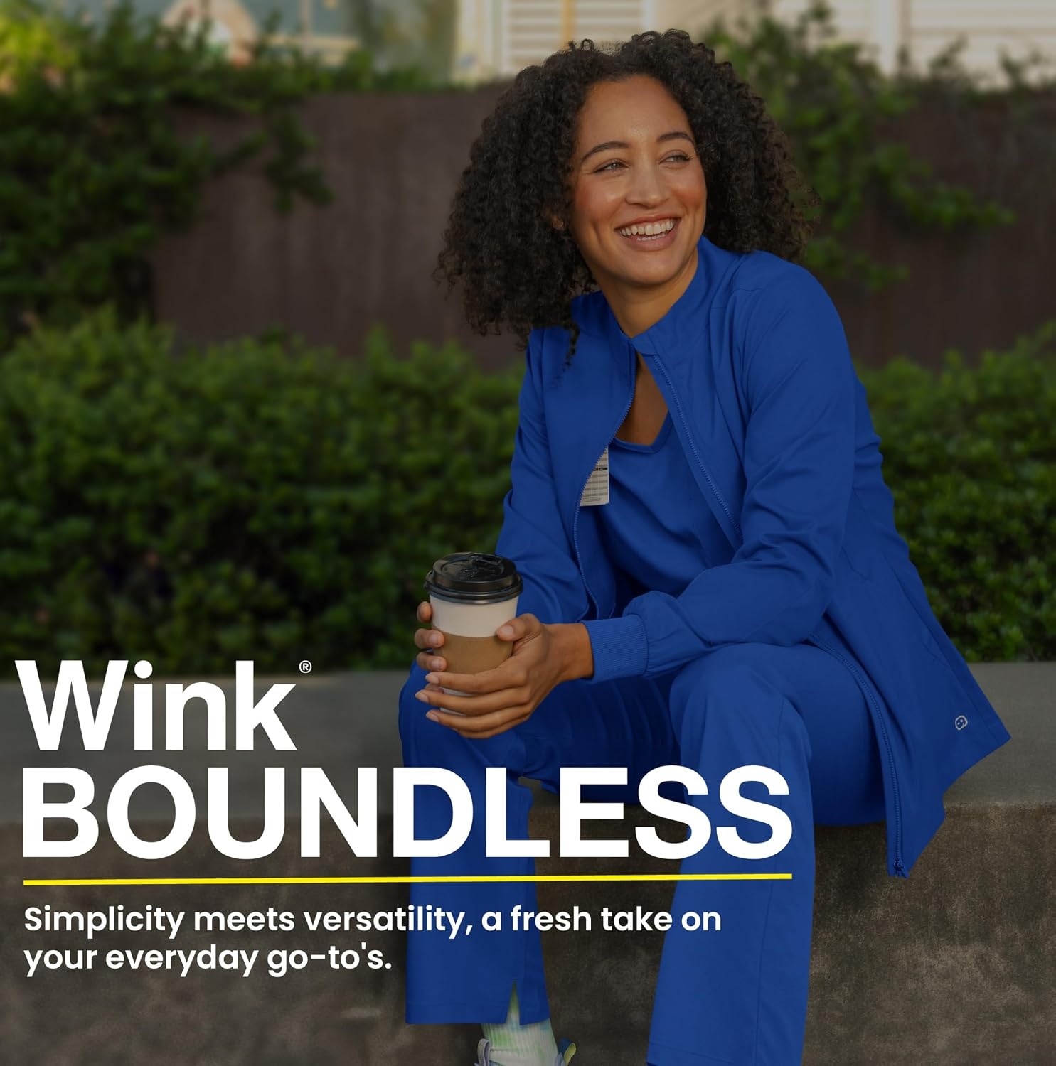 image:imageWINK Boundless Womens Warm Up Scrub JacketBlack