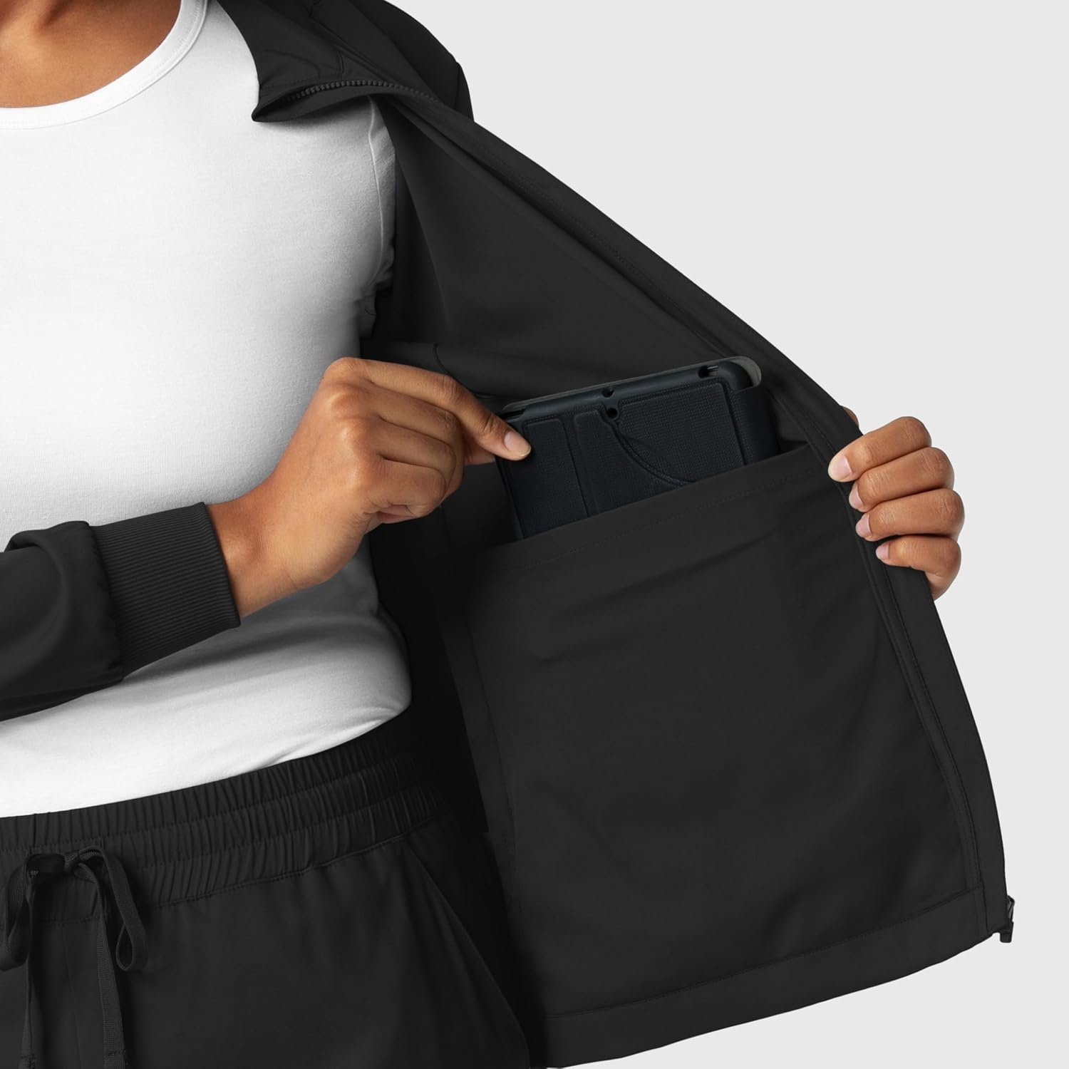 image:imageWINK Boundless Womens Warm Up Scrub JacketBlack