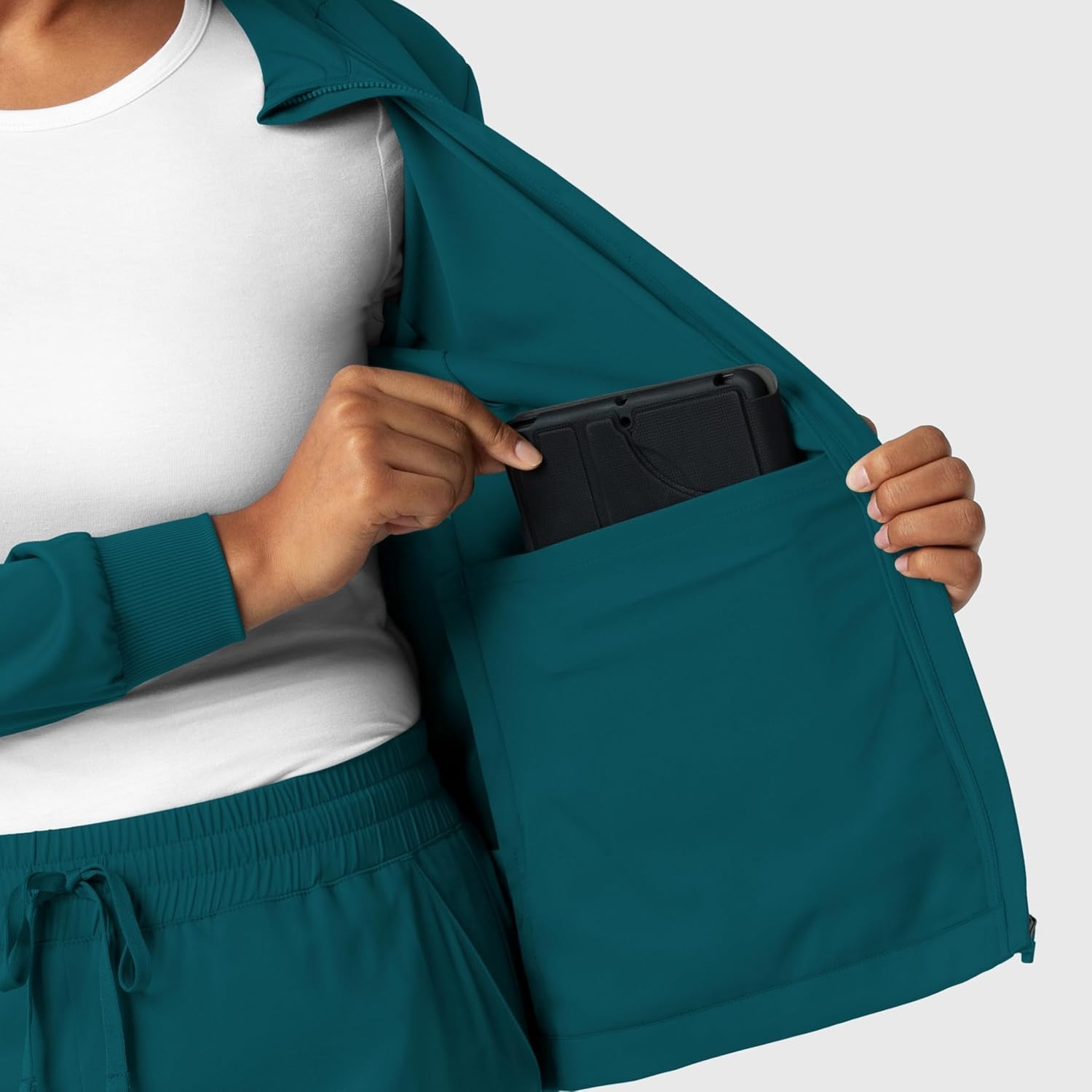 image:imageWINK Boundless Womens Warm Up Scrub JacketCaribbean