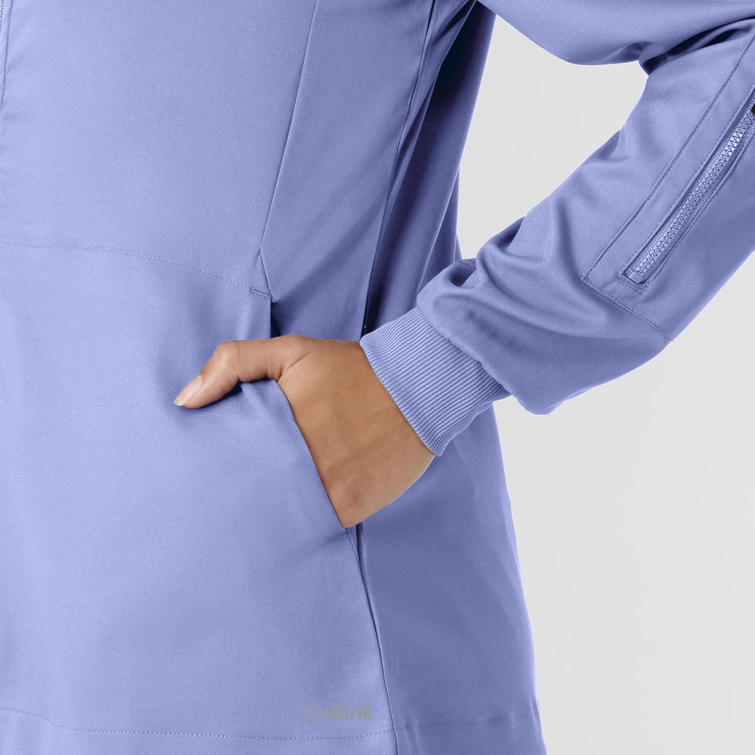 image:imageWINK Boundless Womens Warm Up Scrub JacketCeil Blue