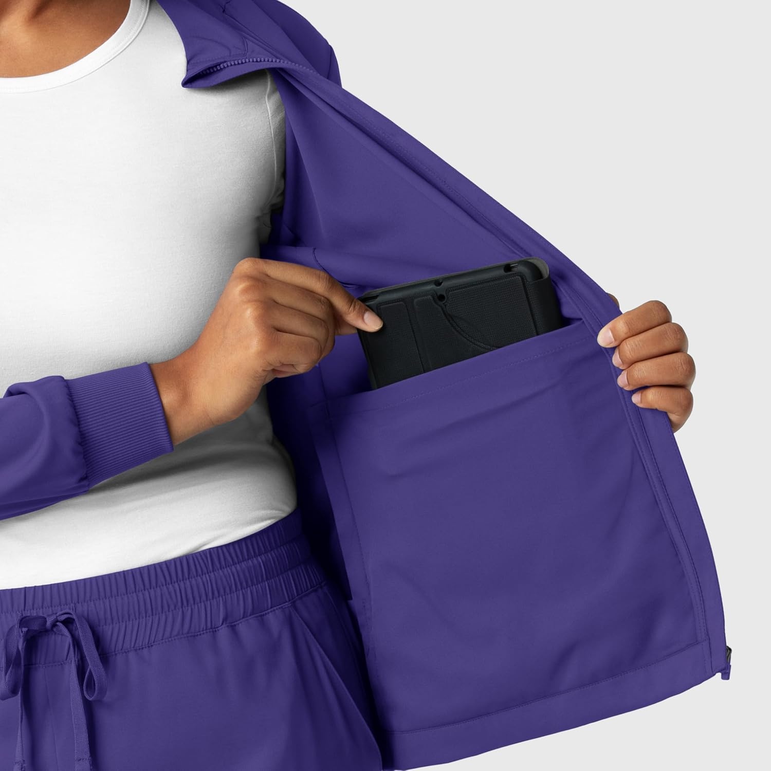 image:imageWINK Boundless Womens Warm Up Scrub JacketGrape