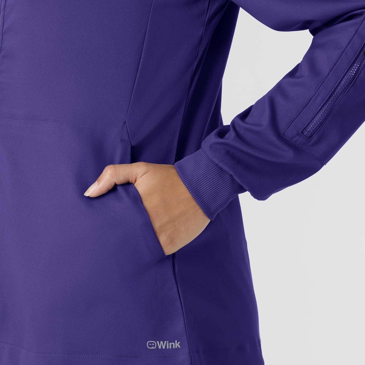 image:imageWINK Boundless Womens Warm Up Scrub JacketGrape