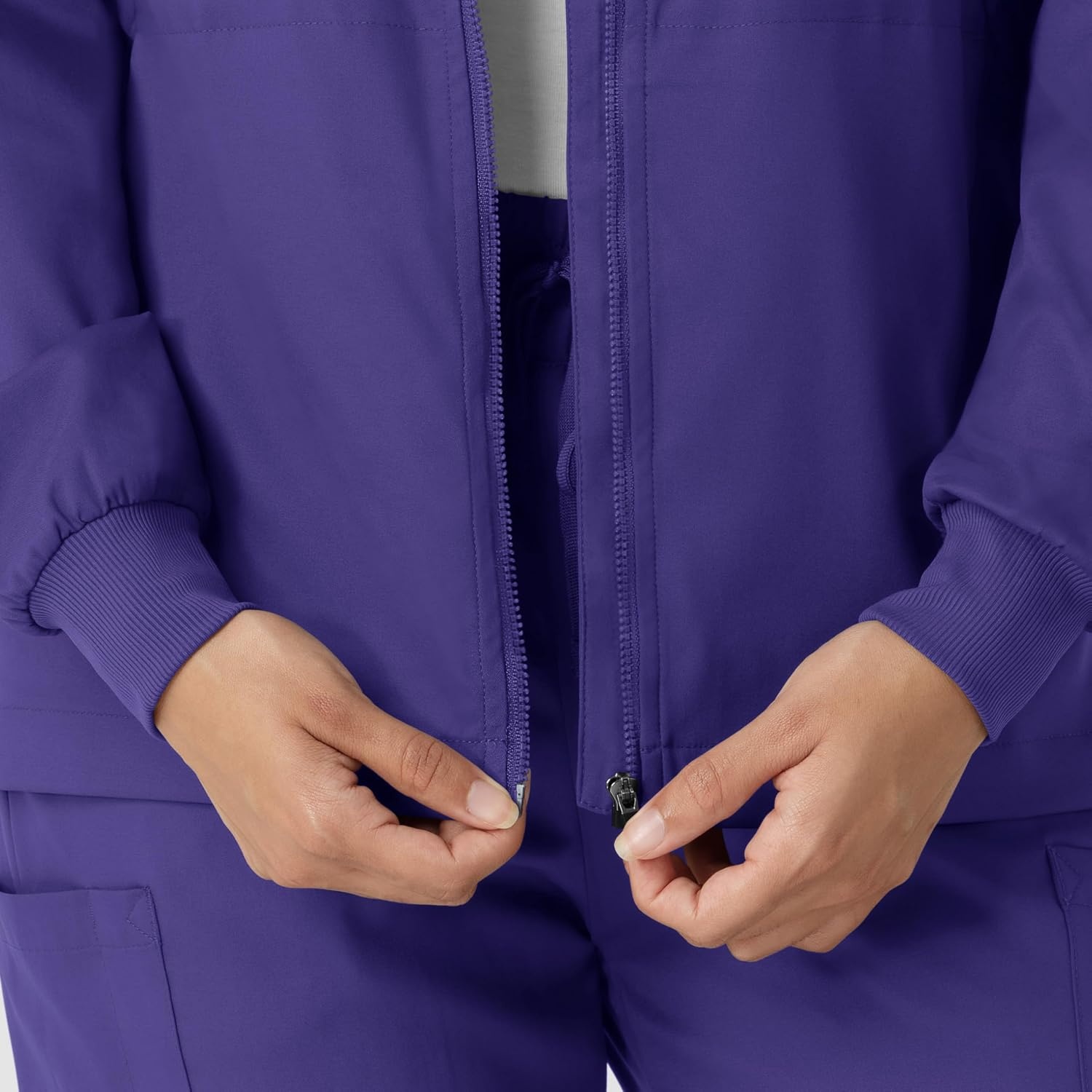 image:imageWINK Boundless Womens Warm Up Scrub JacketGrape