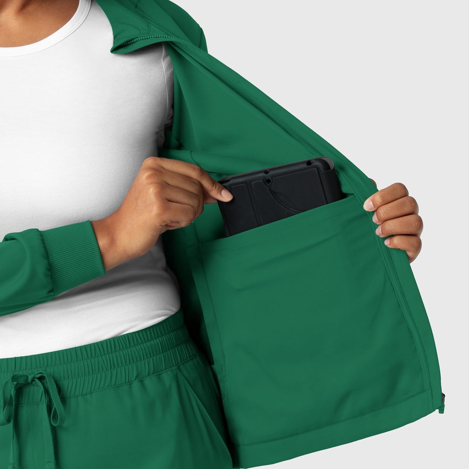 image:imageWINK Boundless Womens Warm Up Scrub JacketHunter