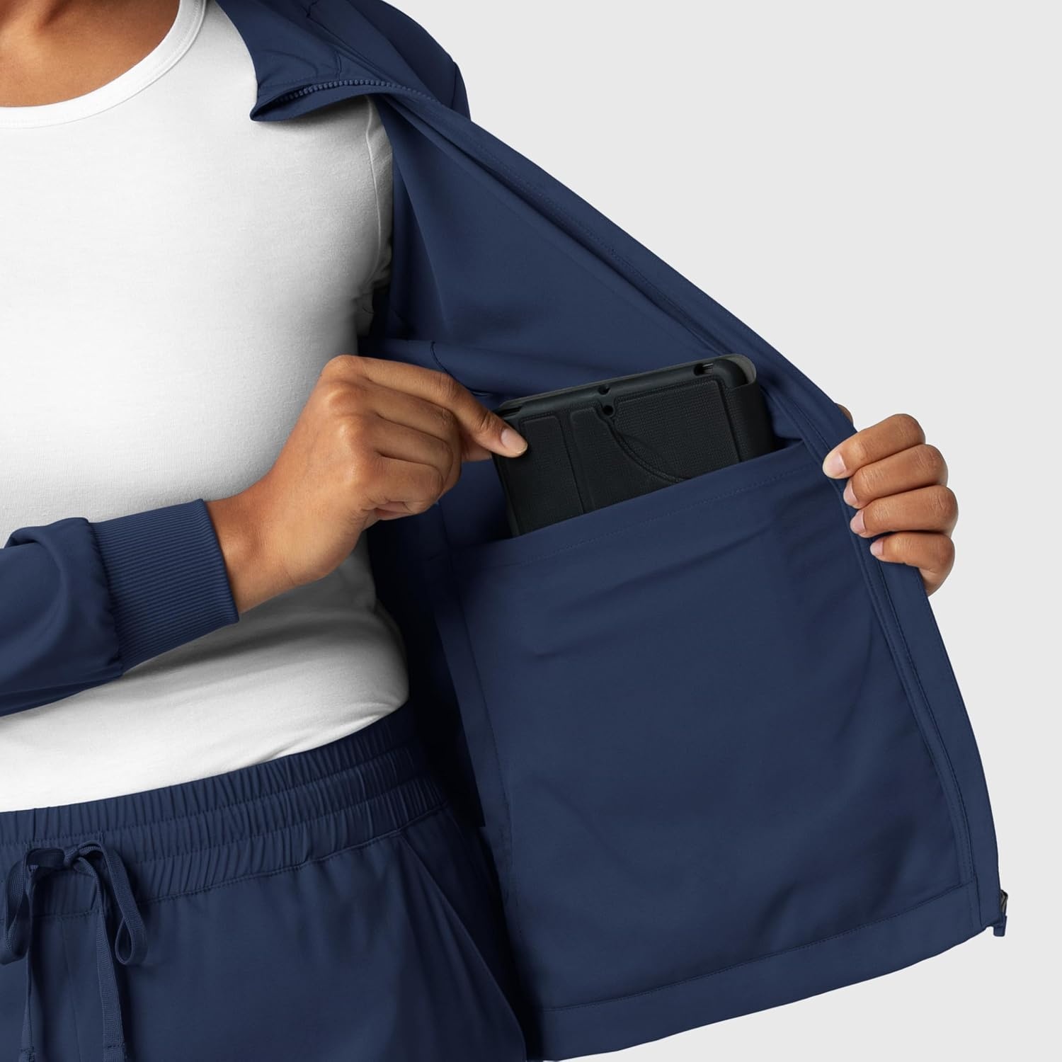 image:imageWINK Boundless Womens Warm Up Scrub JacketNavy