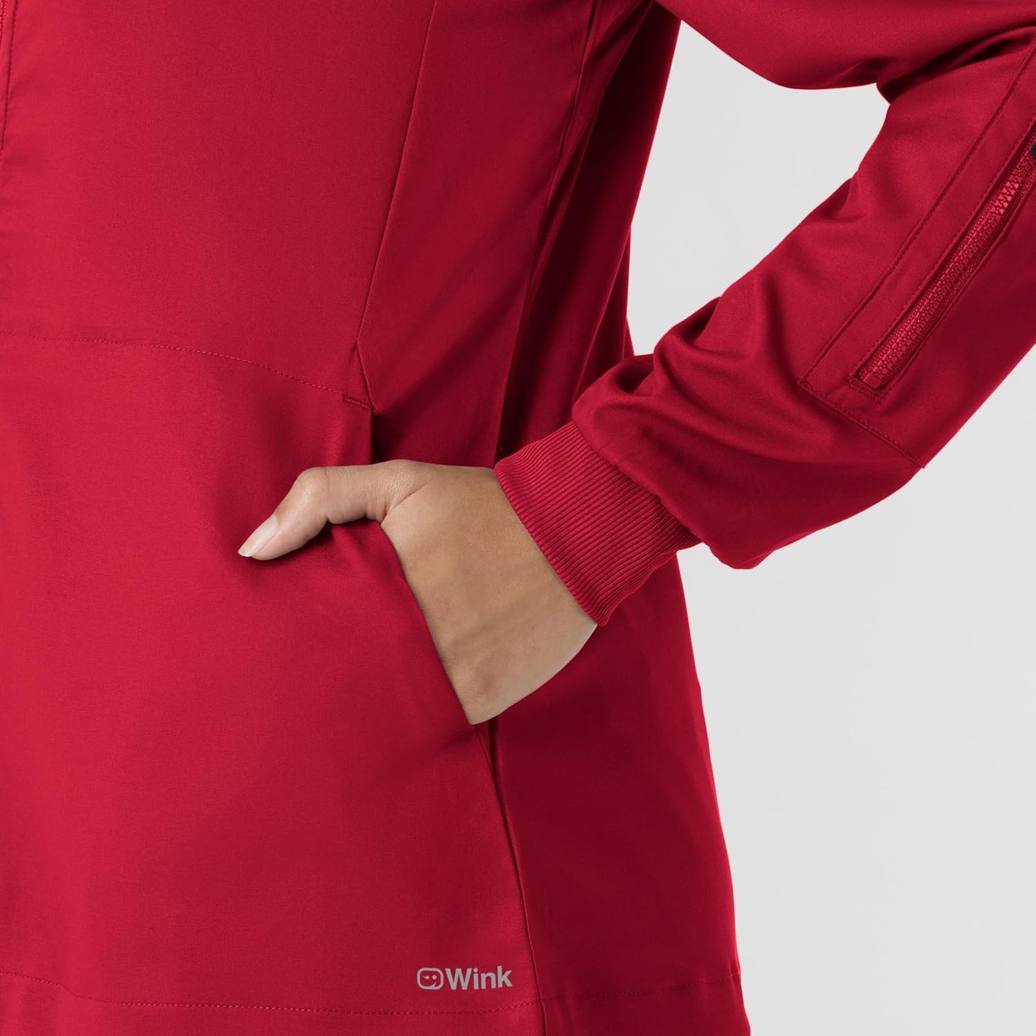 image:imageWINK Boundless Womens Warm Up Scrub JacketRed