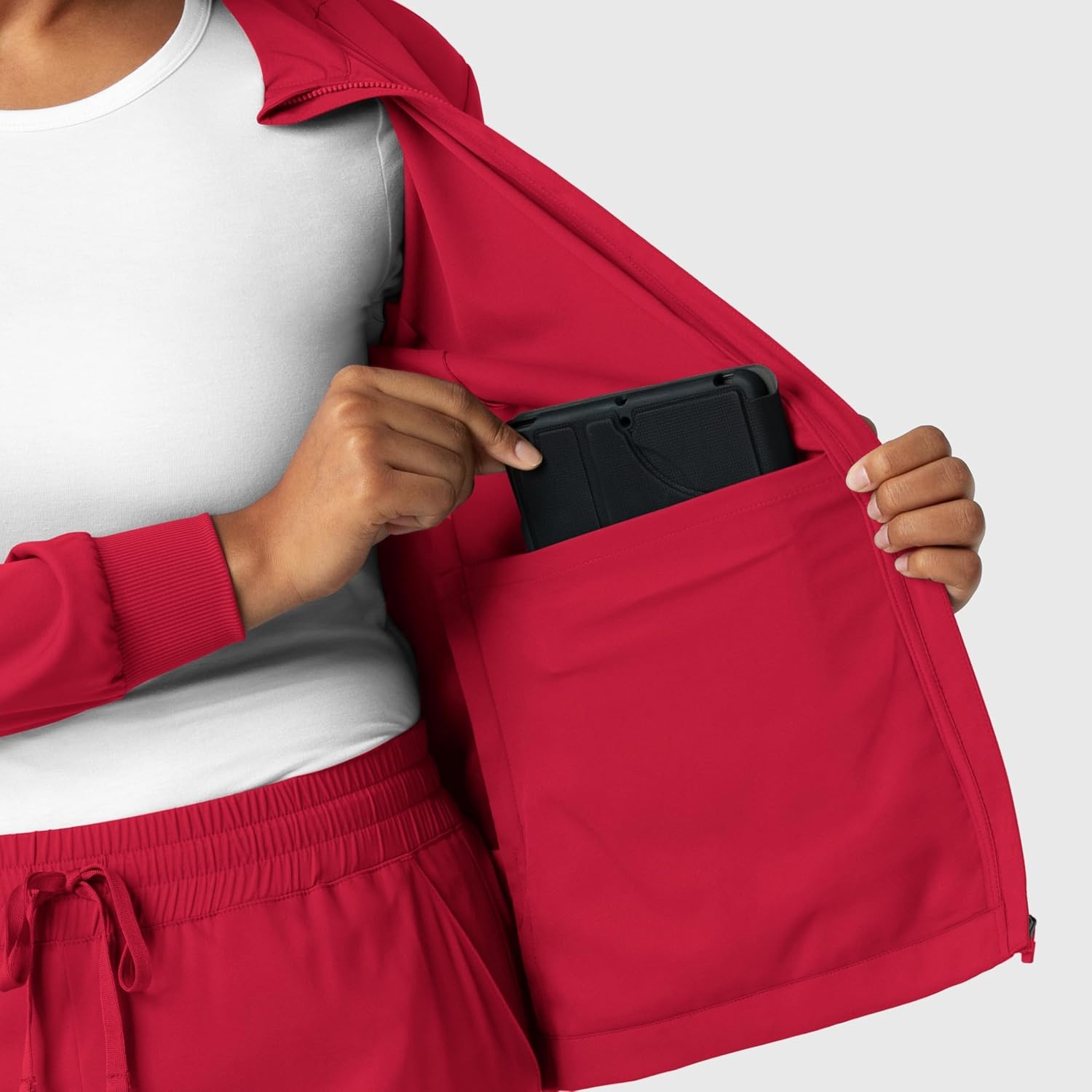 image:imageWINK Boundless Womens Warm Up Scrub JacketRed