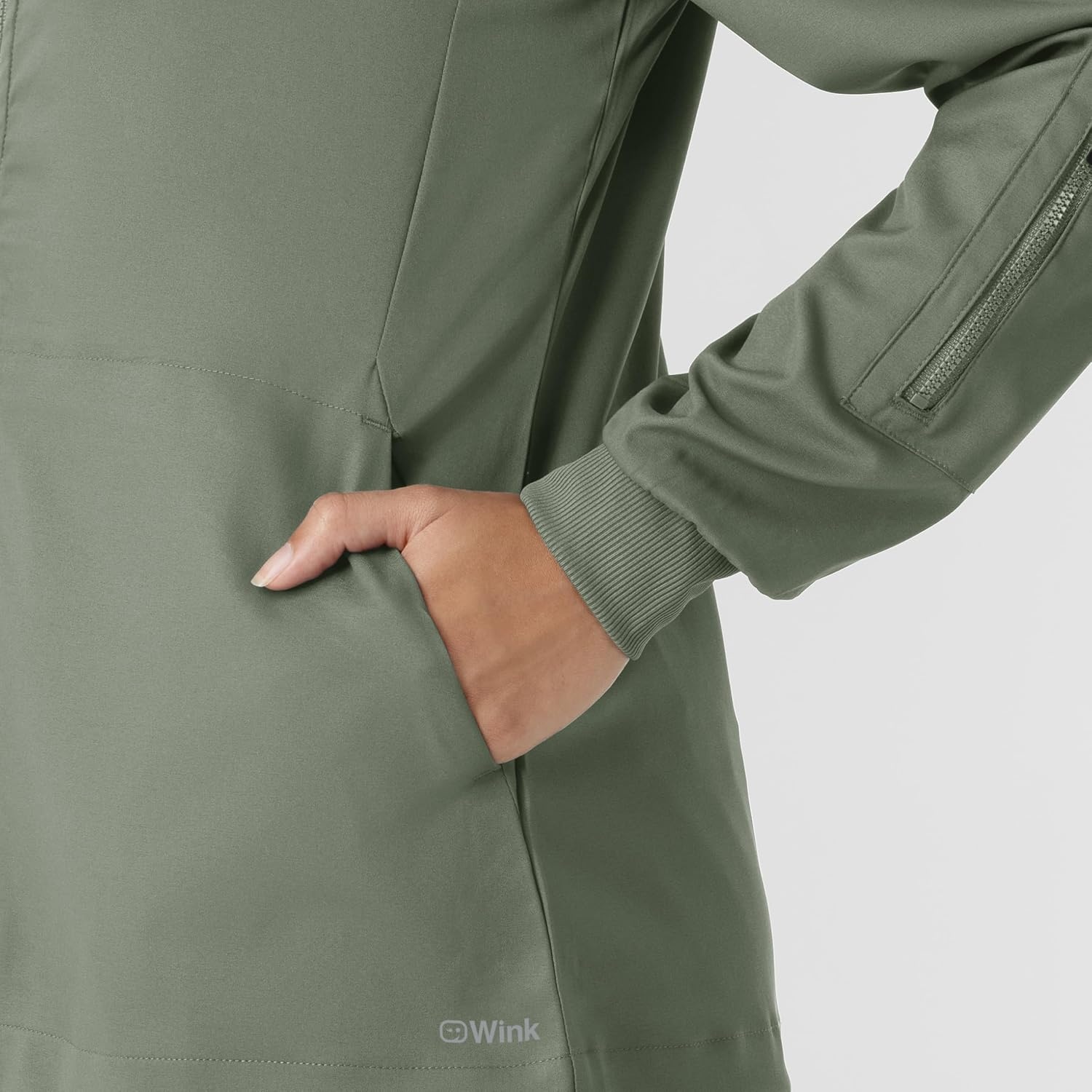 image:imageWINK Boundless Womens Warm Up Scrub JacketSage