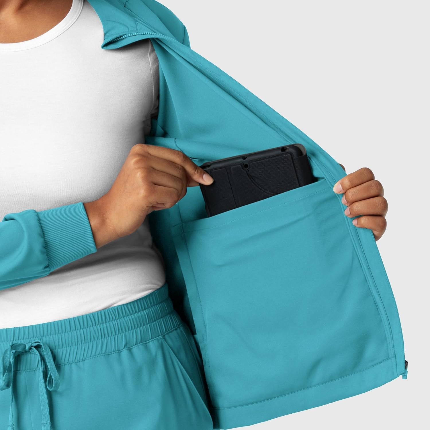 image:imageWINK Boundless Womens Warm Up Scrub JacketTeal