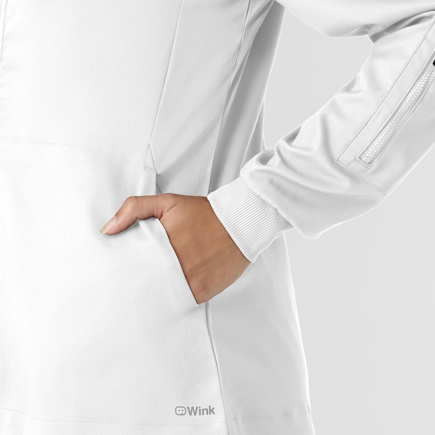 image:imageWINK Boundless Womens Warm Up Scrub JacketWhite