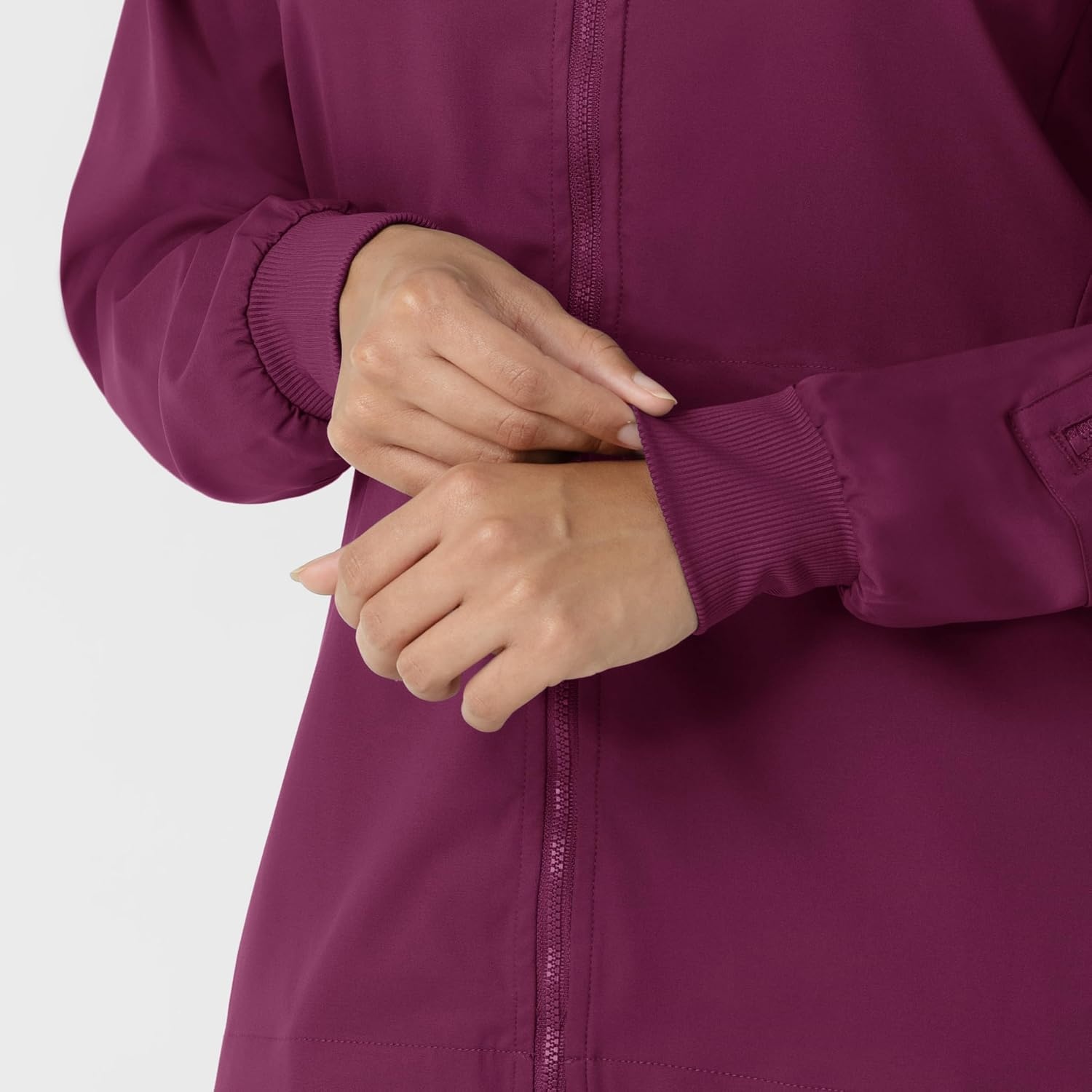 image:imageWINK Boundless Womens Warm Up Scrub JacketWine