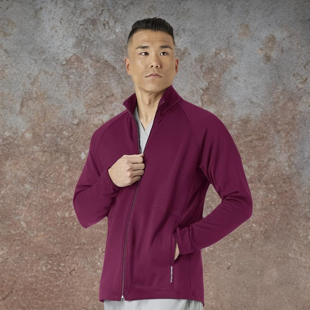 image:imageWINK Layers Mens Fleece Full Zip JacketWine