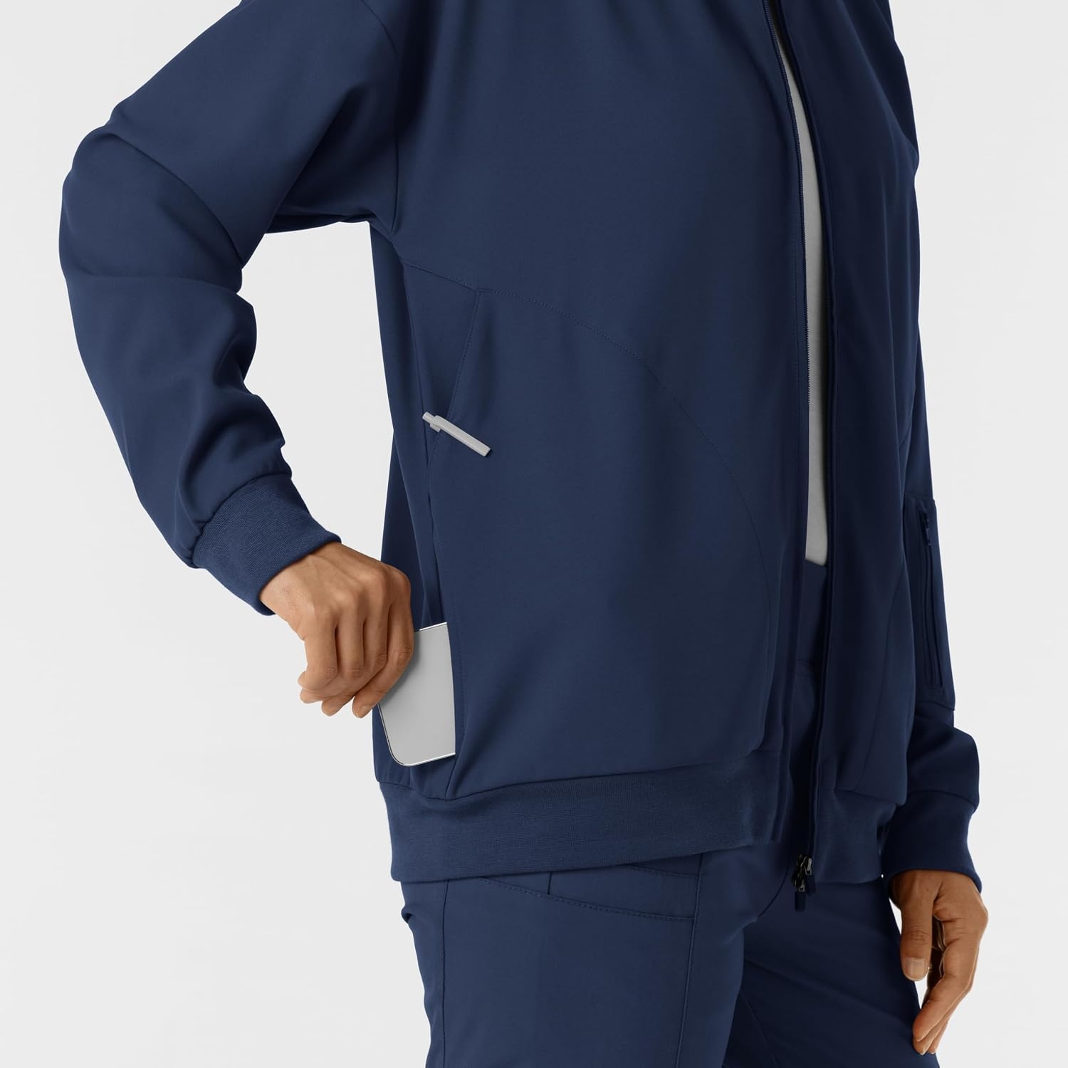 image:imageWINK Layers Womens Bomber Scrub JacketNavy