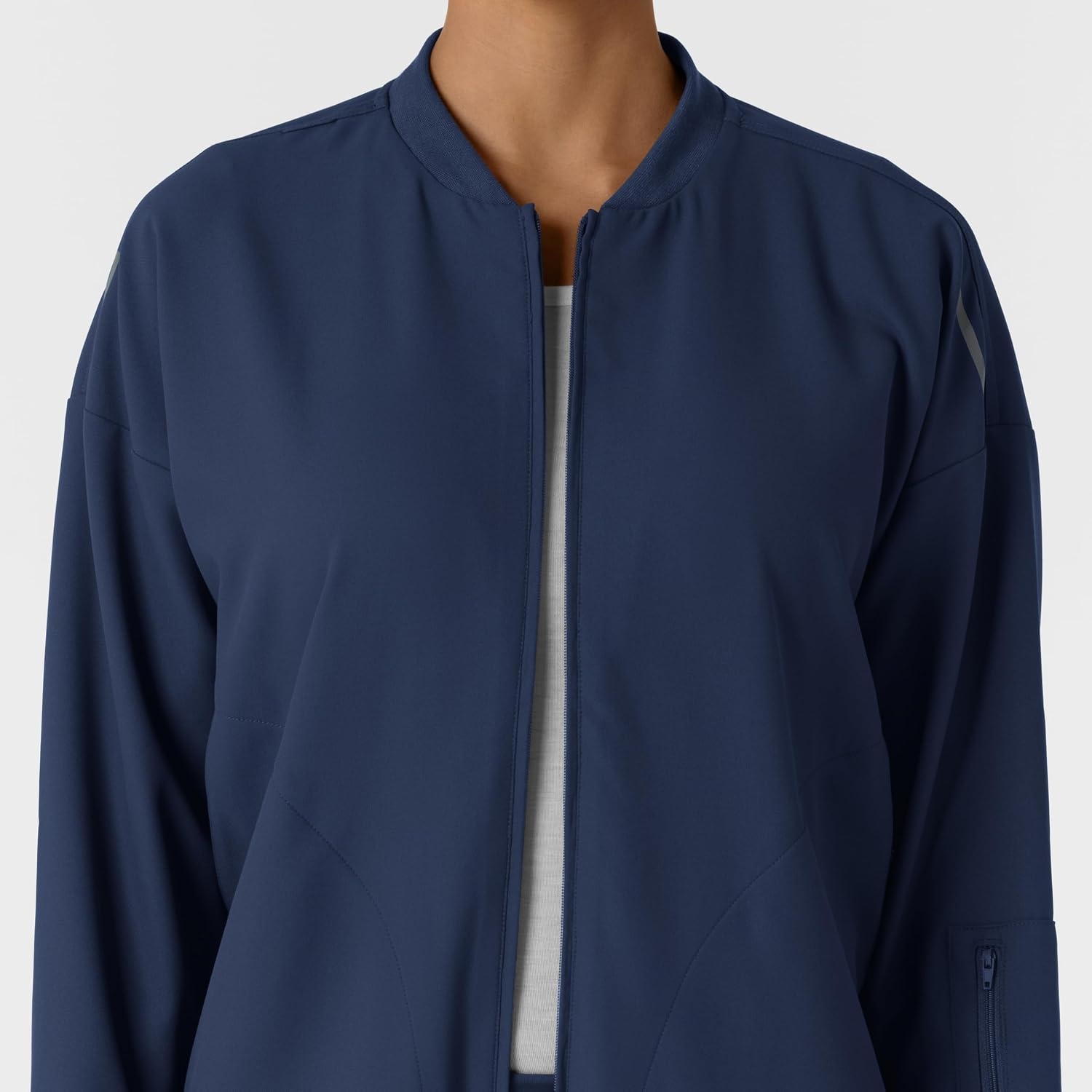 image:imageWINK Layers Womens Bomber Scrub JacketNavy
